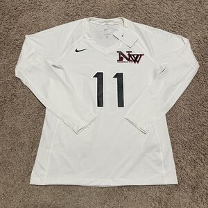 New Nike Volleyball Jersey Womens Large White NW Elite #11 Ekerson Game Issued